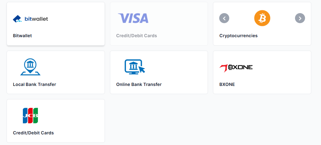 KIWAMI極口座に資金を入金する