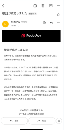 本人確認（KYC）完了