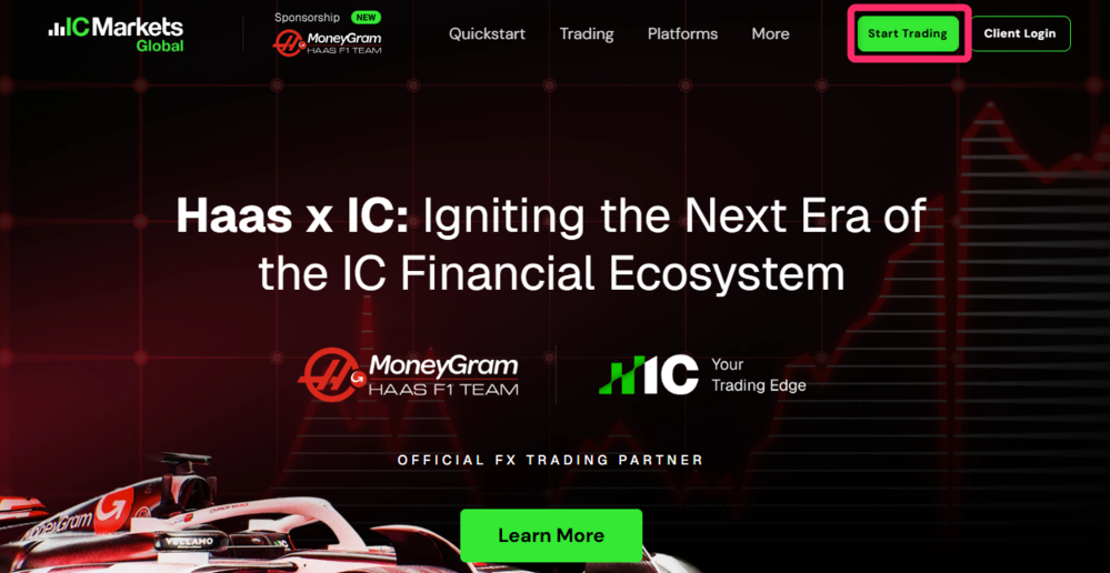 IC Marketsの公式サイトにアクセスする